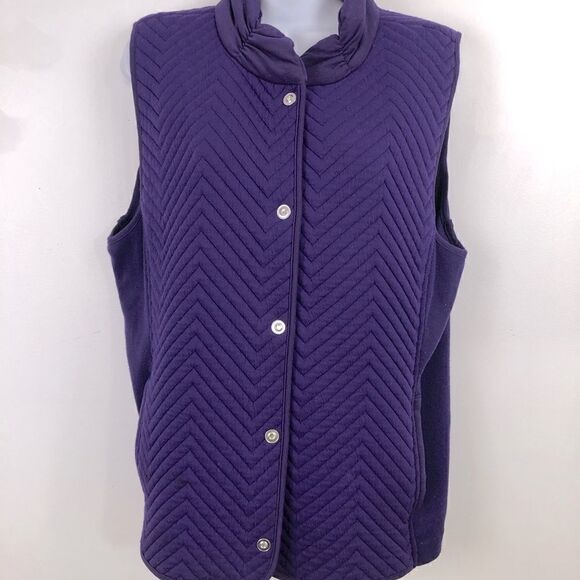 Chico’s Large ( Size 12) Purple Vest - Picture 6 of 13